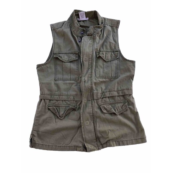 K Jordan Sleeveless Army Green Vest Size Medium - Picture 1 of 7